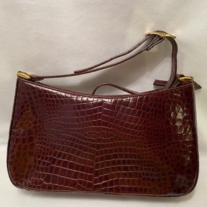 Aigner Burgundy Alligator Leather  Purse